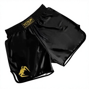 Muay Thai <b>Shorts</b> Moisture-Wicking Breathable Spandex/<b>Polyester</b> MMA Fighting Sanda Boxing Fitness Sports UFC Professional Front - Product Image 3