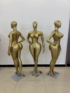 Maniquí de Cuerpo Completo para Boutique, Maniquí Femenino Curvilíneo BBL, Cintura Pequeña y Caderas Anchas, Maniquíes de Cuerpo Completo Dorados, Maniquí de Talla Grande - Product Image 4