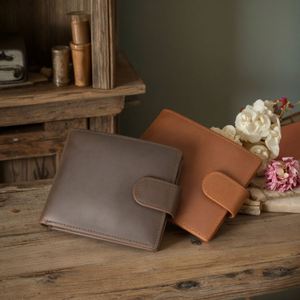 Boshiho Handmade Vintage Leather Card Holders Durable No Closure with RFID Protection Hand Grip Pattern <b>Coin</b> <b>Purse</b> - Product Image 5