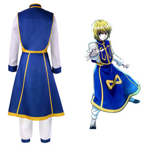 Costume de cosplay Hunter X Hunter Kurapika, tenue bleue et dorée à manches longues, costume de jeu de rôle d'anime, taille adulte - Product Image 3
