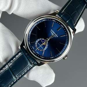 Reloj Mecánico Automático de Alta Calidad con Esfera Azul, Diseño de Fase Lunar, Resistente al Agua, Reloj Tradicional de Diseñador - Product Image 2