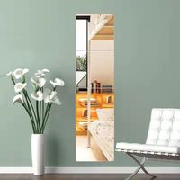 Plaques de miroir en plastique souple tendance, personnalisables en taille, marron, noir, gris, avec source lumineuse LED moderne, pour décoration murale sécurisée