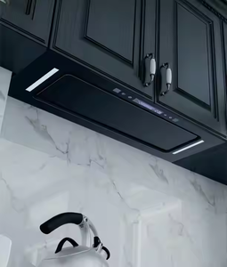 <span class=keywords><strong>Hotte</strong></span> <span class=keywords><strong>aspirante</strong></span> intelligente avec évacuation ventilée, <span class=keywords><strong>design</strong></span> <span class=keywords><strong>moderne</strong></span> en verre noir et acier inoxydable pour cuisine et hôtel, <span class=keywords><strong>hotte</strong></span> <span class=keywords><strong>aspirante</strong></span> de cuisine - Product Image 4