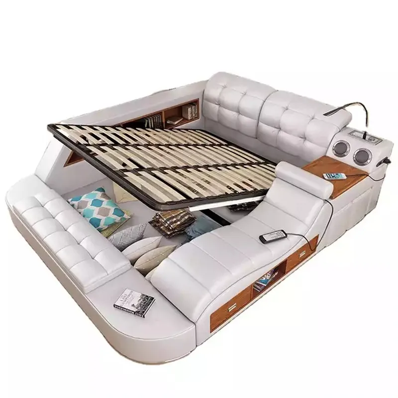 Multifunctional Combination Bed Customized Massage Soft Bed Leather Bed Bedroom Furniture