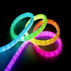 Bande lumineuse LED néon RGBIC USB 5V5m étanche IP65, lumière de corde tressée dynamique LED pour décoration intérieure et extérieure - Product Image 6