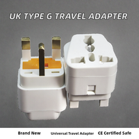 Adaptateur de voyage universel de type G pour prises européennes et australiennes, sortie AC, certifié CE, neuf, pour téléphone portable, appareil photo, ordinateur portable