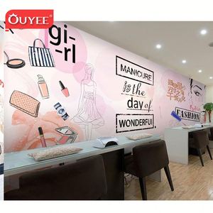 Nail Salon Furniture Nail Bar Nail <b>Table</b> Customized Beauty Salon Interior Design Beauty Salon Furniture Set - Product Image 5