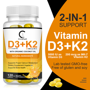Le Migliori Capsule di <span class=keywords><strong>Vitamina</strong></span> <span class=keywords><strong>D3</strong></span> e K2 da 5000 UI, 120 Pezzi, per il Supporto Immunitario e Osseo - Product Image 1