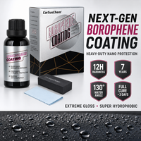 Recubrimiento Cerámico de Borofeno CarSusChem OEM con Dureza 12H, Duración de 7 Años, Super Hidrofóbico y Brillante para Pintura de Autos, Motores y Yates