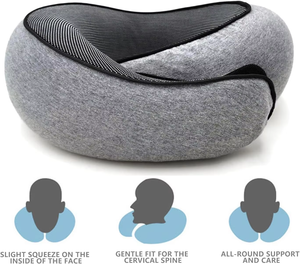 Almohada de Viaje de Alta Calidad para Avión, Almohada de Espuma Viscoelástica con Soporte Cervical Personalizado, Almohada Ajustable en Forma de Caracol - Product Image 4