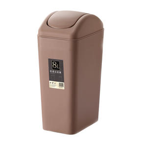 ถังขยะทรงสี่เหลี่ยม XBD-813 ขนาด 12 ลิตร ฝาเปิดแบบพลิก สำหรับใช้ภายในบ้าน ห้องน้ำ ห้องนั่งเล่น ประหยัดพื้นที่ ป้องกันกลิ่น - Product Image 2