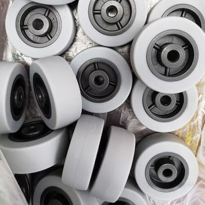 Roda Universal Reforçada 3, 4, 5 polegadas TPR Silenciosa Anti-Enrolamento para Carrinho de Entrega de Alimentos, Plataforma Plana com Rodas de Freio e Rodas de Apoio - Product Image 2