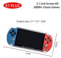 X7 plus vente en gros nouvelle console de jeu vidéo rétro portable X7 intégrée 8 Go 4.3 ''64Bit lecteur de jeu portable