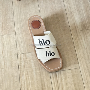 Sandalias Planas de Verano de Marca de Diseñador para Mujer, Sandalias Casuales con Punta Abierta, Parte Superior de Lona Transpirable, Zapatos de Moda para Mujer - Product Image 1