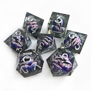 Dados de núcleo líquido de ojo de dragón DND D & D RPG Dungeons and Dragons juego de rol dados poliédricos de resina de borde afilado - Product Image 6
