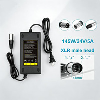 Chargeur de batterie au plomb 29V 5A pour fauteuil roulant électrique 24V 5A avec connecteur XLR mâle 3 broches, compatible Lakematic, Pride Mobility, Jazzy, Drive Medical, Shoprider