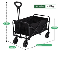 Chariot de plage pliable robuste grande capacité, chariot utilitaire pliable, chariot d'extérieur portable pour jardin, camping, shopping, OEM