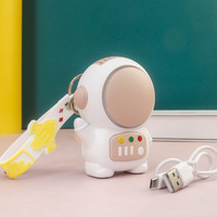 Ventilateur de poche à clé USB rechargeable, petit ventilateur pour enfant, excellent cadeau, mini ventilateur de poche astronaute