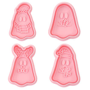 Moule à biscuits Noël : <span class=keywords><strong>Bonhomme</strong></span> <span class=keywords><strong>en</strong></span> pain d'épices 3D, motif dessin animé, tampon <span class=keywords><strong>de</strong></span> gaufrage DIY - Product Image 5