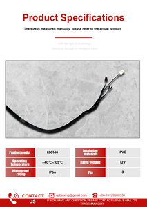 T58-G1 sinistra cablaggio E00148 configurazione di assemblaggio <span class=keywords><strong>3</strong></span> 12V IP66 per auto e elettrodomestici - Product Image 5