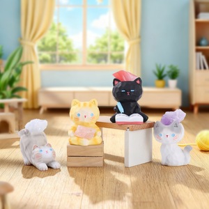 กล่องสุ่ม Tiny Crystal Meow Beans - ลูกแมวเรซิ่นจิ๋วประดับอัญมณีสัญลักษณ์ ผลิตในจีน สำหรับเด็กอายุ 7 ปีขึ้นไป ช่วยให้สงบและชัดเจน - Product Image 3