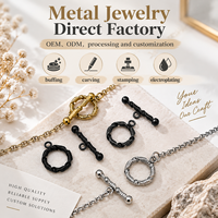 Fermoir de collier en acier inoxydable, fermoir OT en acier titane, composants de bijoux, placage PVD, fabrication OEM, traitement personnalisé, logo sur mesure