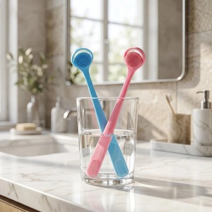 Limpiador de <span class=keywords><strong>Lengua</strong></span> con Cepillo de Dientes, Fabricado con TPR, Suave para <span class=keywords><strong>la</strong></span> <span class=keywords><strong>Lengua</strong></span>, Azul/Rosa, para Uso Doméstico - Product Image 6