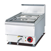 Bain-marie électrique professionnel à 4 bacs en acier inoxydable pour comptoir, chauffe-plats pour buffet, équipement de restauration