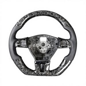 FEIXIANG Volkswagen Volant <span class=keywords><strong>de</strong></span> <span class=keywords><strong>course</strong></span> sport en fibre <span class=keywords><strong>de</strong></span> carbone et cuir carbone forgé, modification pour CC/Magotan/Tiguan/Passat - Product Image 1