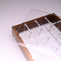 Étagères réglables modernes en acrylique écologique à 12 compartiments, polies, légères, faciles à assembler, présentoir portable sur pied