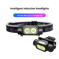 Phare à LED XHP50 Lampe frontale d'extérieur à détecteur de mouvement avec phare de travail magnétique pour le camping, la course et l'équitation