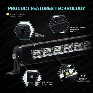 Barra de Luz LED Amarilla Profesional de 15 Pulgadas, 72W, 4600LM, para Parrilla de <span class=keywords><strong>4x4</strong></span>, Compatible con Jeep Wrangler, Ford Bronco, Tacoma, Ranger, RZR X3 - Product Image 4