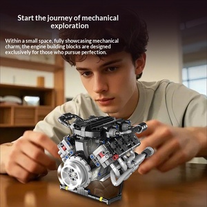 مجموعة بناء سيارة رياضية قابلة للبرمجة بالجملة - مع أضواء LED وصوت محرك وحركة آلية، مصنوعة من مواد صديقة للبيئة للأعمار من 8 إلى 14 سنة - Product Image 6