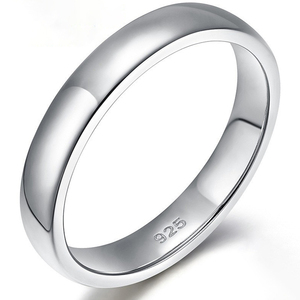 Fine Jewelry 925 Sterling Silver Rhodium Plated 2mm 4mm 6mm Smooth Band Elegant Eternity Plain Bold Minimalist <strong>Rings</strong> Women Men - Product Image 5