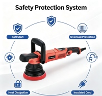 Polisseuse orbitale électrique DA 850W avec conception anti-vibration et tampon de 5-6 pouces pour la correction de la peinture automobile