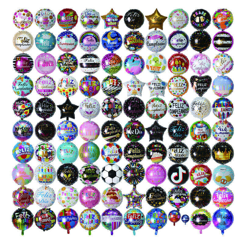 Wholesale 18 Inch Spanish Happy Birthday Printing Foil Balloon Feliz Cumpleanos Balloons for Birthday Party Decoration Globos