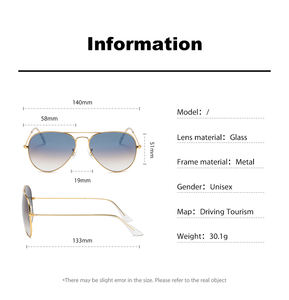 Gafas de Sol de Moda con Venta Directa de Fábrica 3025, Montura Dorada UV, Lentes Ovaladas Polarizadas - Product Image 6