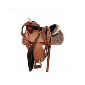 Silla de Montar de Cuero de Alta Gama, Estilo Occidental Inglés, Diseñada con Cuero Auténtico y Construcción Duradera - Product Image 6