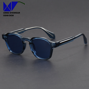 Gafas de Sol Vintage OEM con Marco TR, Cuadradas, Gruesas, para Hombre y Mujer, con Logotipo Personalizado, Marco Beige, Lentes UV400 - Product Image 3