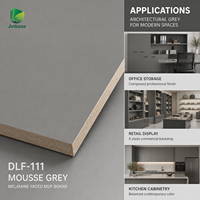 Panneau de fibres de bois plaqué bois gris mousse de première qualité, moderne, 18 mm x 4x8, pour armoire de cuisine, résistant à l'eau et au feu