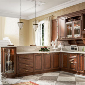 Ensemble de meubles de cuisine <span class=keywords><strong>et</strong></span> de salle à manger modulaires en <span class=keywords><strong>bois</strong></span> massif de style traditionnel, personnalisation complète de la maison, caractéristiques écologiques, garantie 1 an - Product Image 1