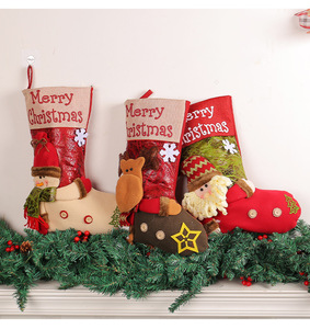 Nouvelles chaussettes de <span class=keywords><strong>Noël</strong></span> avec personnages en peluche 3D, bonhomme de neige, Père <span class=keywords><strong>Noël</strong></span>, renne, décorations de <span class=keywords><strong>Noël</strong></span> - Product Image 6