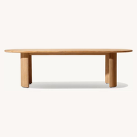 Table de chaise de salle à manger d'extérieur moderne Ensemble imperméable léger et durable en teck Construction Villa Jardin Restaurant Cour Hôtel