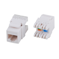 Módulo de Conector Hembra para Placa Frontal de Puerto Web T568A/B, RJ45 8P8C Tipo IDC, Keystone Jack Cat6 UTP de 90 Grados