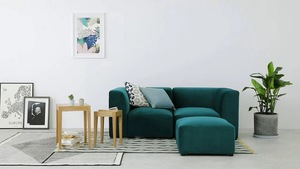 Proyecto de muebles a juego para estudiantes, residencia juvenil, Hotel <span class=keywords><strong>Express</strong></span>, casa de huéspedes, pequeño sofá Modular de terciopelo - Product Image 6