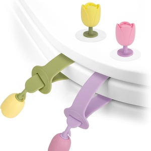 2 Juegos de Elevadores de Asiento de Inodoro de Silicona, Soporte para Tapa de Inodoro, Evita el Contacto, Mantiene la Higiene - Product Image 2