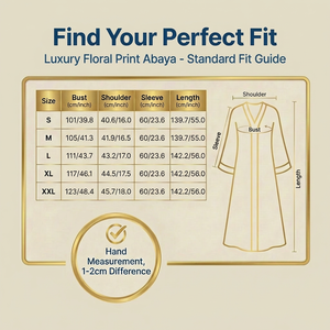 Vestido Maxi de Lujo con Estampado Floral y Cuentas para Mujer, Elegante Abaya con Perlas y Corte en A, Vestido de Fiesta Modesto Hecho a Mano para Eid al-Adha - Product Image 6