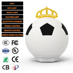 White Noise Football Speaker Silicone Soccer Globe Push <b>Light</b> for 2026 World's Cup Canada/Mexico/United States - Product Image 1