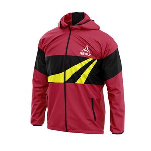 แจ็กเก็ตกันลมฟุตบอลสำหรับผู้ชายเสื้อกันลมมีฮู้ดสำหรับใส่กลางแจ้งปรับแต่งได้ - Product Image 5