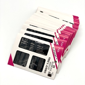 55個ステンレス刺繍針セットビッグアイ手縫い針 - Product Image 1